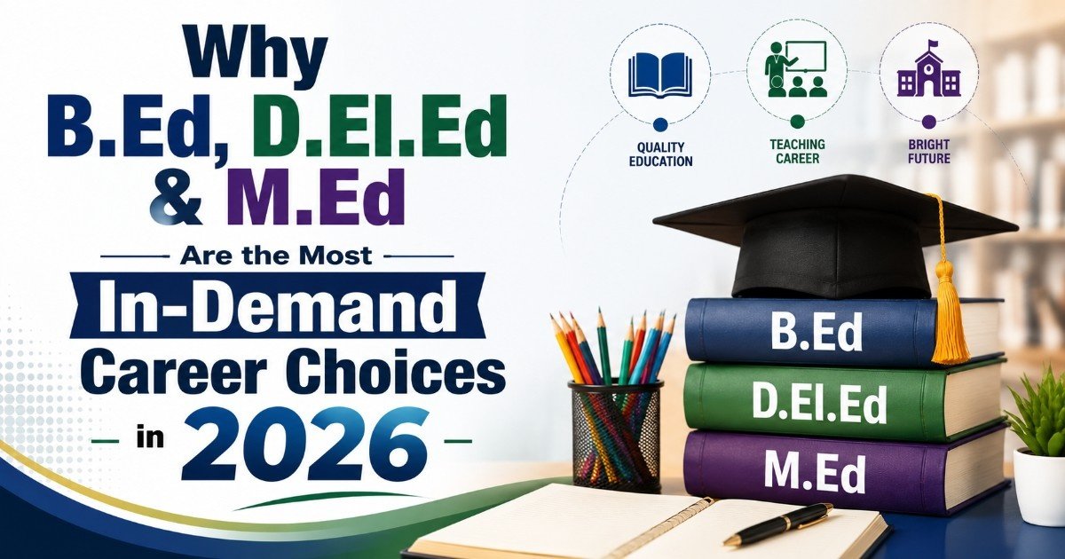 Why B.Ed, D.El.Ed & M.Ed Are the Most In-Demand Career Choices in 2026